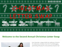 Tablet Screenshot of christmasletterswap.com